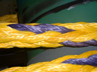 The 12 X 12 braid is comprised of ?primaries? which are stand alone ropes on their own.  This ?rope made with rope? is field repairable.  That is if a strand [primary] is damaged or cut completely, a section of strand can be removed and replaced in such a way to be fully load bearing. 