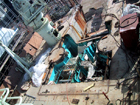 A large portion of the fantail was removed to allow installation of a reinforced deck and foundations for future long core equipment. 