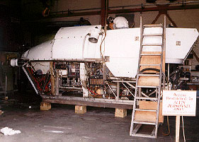 Lower starboard fiberglass skins removed