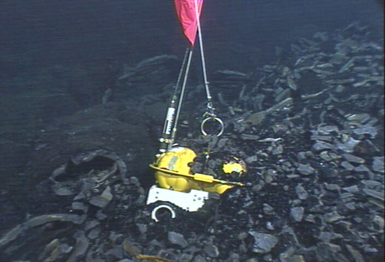 An eruption that covered 9 square miles of seafloor with lava at the East Pacific Rise trapped three ocean-bottom seismometers.