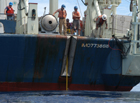 Stern sheave ?fully loaded? bearing the entire weight of the coring operation during seatrials. 