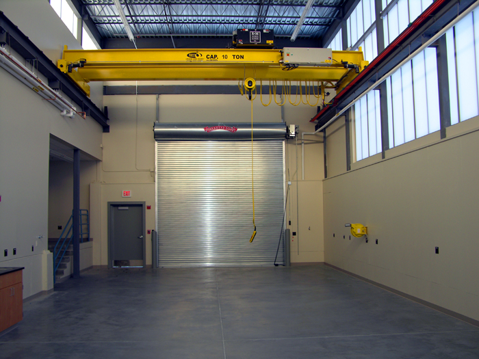 The new addition also has two spaces dedicated to the support of Long Core operations.  A high-bay with a 10 ton overhead bridge crane and a special workshop and tool room are adjacent to the new storage facility.