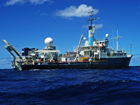 View of the starboard side of Knorr with its maximum deplouyabel core length [150 feet] rigged and ready for launch.