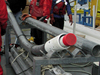 Attempting to piston core the consolidated shelf sediments in the Chukchi Sea caused the core casing to bend.