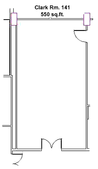 Clark Rm. 141 - 550 Sq.Ft. 
