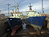 Knor and Atlantis in drydock