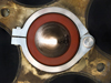 Looking down the core pipe from on top of the corehead on the Long Core System.
