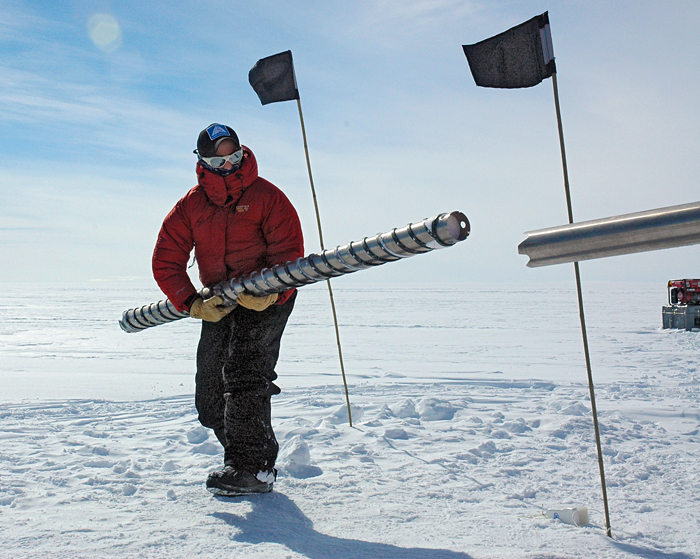 Ice coring in Antarctica