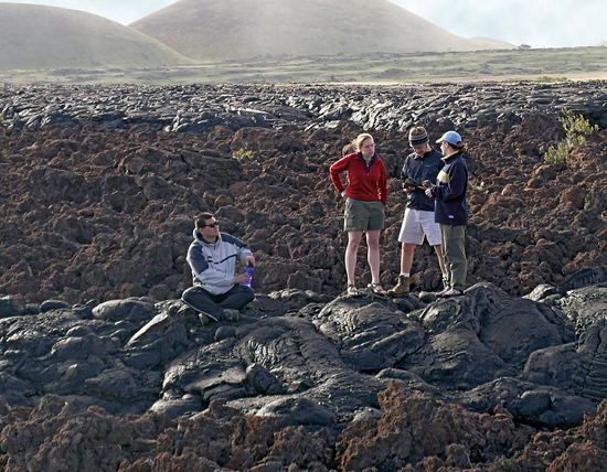 Students take part in studies of the formation and active volcanism on the Big Island of Hawaii.