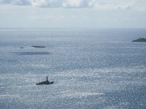 R/V Oceanus, Seen from the Hills of St. Thomas