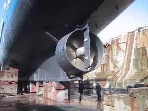 Oceanus in drydock in Charleston