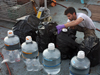 Jamie Becker preparing incubation bottles at sea in 2010
