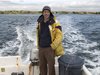 WHOI Marine mammal biologist and veterinarian Michael Moore has developed numerous techniques for working with whales from small open boats, including mechanisms for delivering medicines to whales.