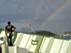 rainbow off the oceanus bow