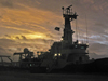 sunset behind oceanus