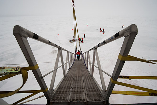healy gangway down to ice