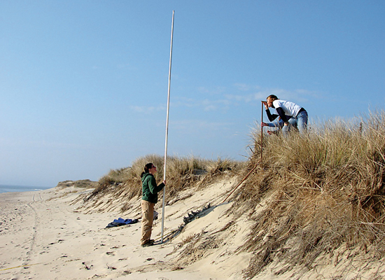 Dune and beach profiling on Nantucket.