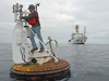 Jeff Lord servicing a WHOI ASIMET/Tsunami Buoy for the Chilean Navy