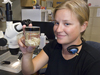 2007 Summer Student Fellow Skylar Bayer in lab.