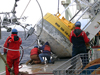 Buoy recovery operations on R/V Knorr.