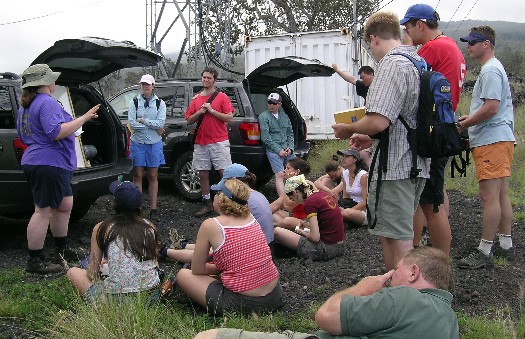 Structure of Hawaiian Volcanoes as determined from patterns of seismicity.