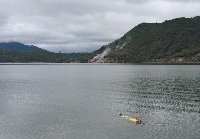 Remus 100 in Lake Rotomahana, New Zealand