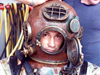 Diving safety officer Terry Rioux in navy 