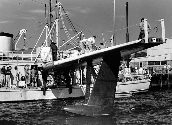 R/V Crawford with P5M wing attached..
