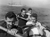 Men rowing