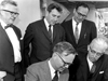 Signing ceremony for WHOI/MIT Joint program, May 8, 1968.