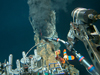 Black smoker being sampled on Alvin dive 3764, January 30, 2002.