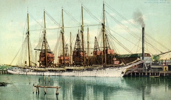 Postcard image of schooner Paul Plamer