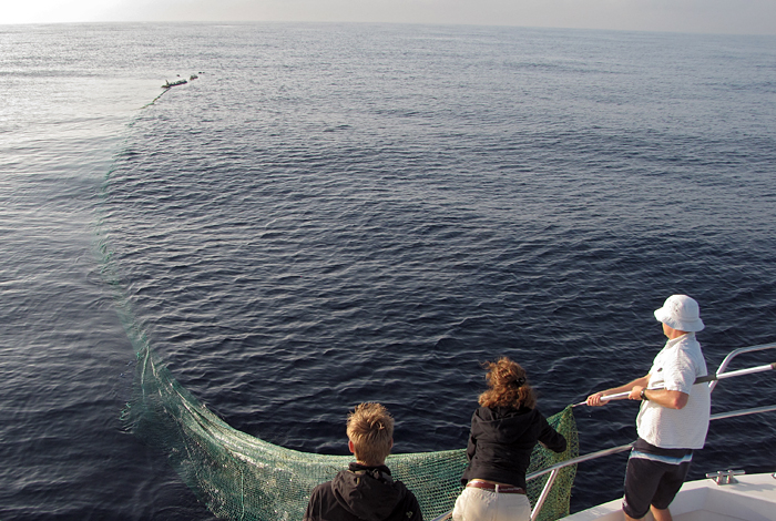 Retrieving a ghost net