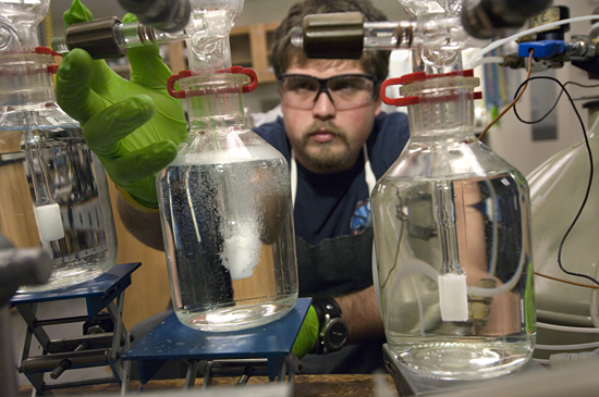 Josh Burton, research assistant with NOSAMS.