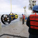 SeaCycler, developed and built by the Bedford Institute of Oceanography, comes aboard R/V Knorr on April 11, 2012,