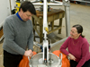 John Collins and Susan Humphris with the BB OBS instrument.