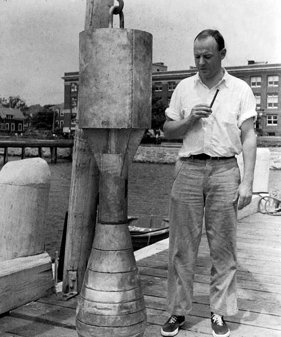 Henry Stetson with corer.