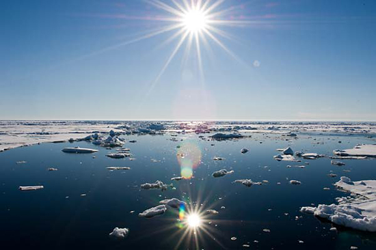 Sun finally shines up in the Arctic.
