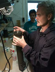 researchers at work