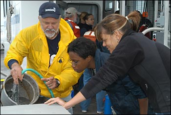 At sea with students