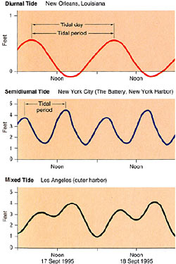 three principal types of tides