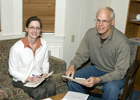 Director of Research Office; Peggy Rose, Anita Norton and Larry Madin.