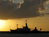 The R/V Knorr at dock in Bridgetown, Barbados.