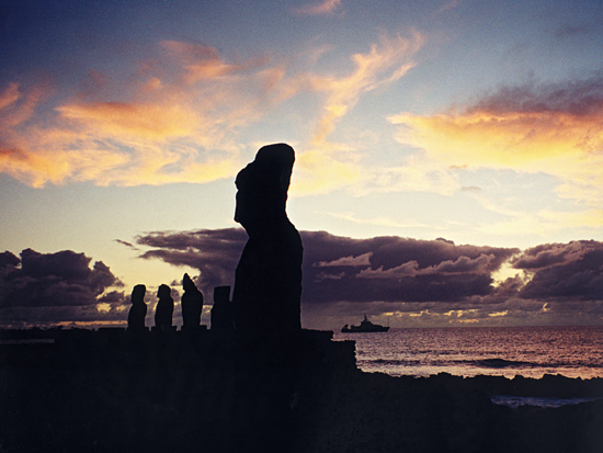 R/V Atlantis off Easter Island