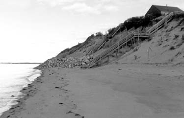 Eroding Coastal Bank in Eastham, Massachusetts