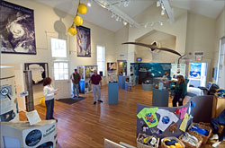 Visitors to the Exhibit Center will learn about the Institution's ocean science research and the vessels and tools developed by WHOI engineers and scientists for use in that research.