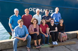 2007 Fellows posed in front of the Research Vessel Oceanus on the WHOI dock
