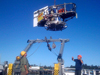 Towcame being loaded onto R/V Wecoma