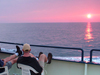 This is the first sunset of the R/V Knorr cruise on transit from Woods Hole towards the New Jersey continental shelf.
