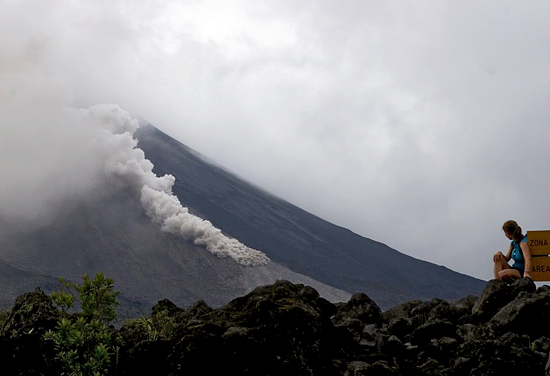 Evelyn Mervine at Arenal Volcano